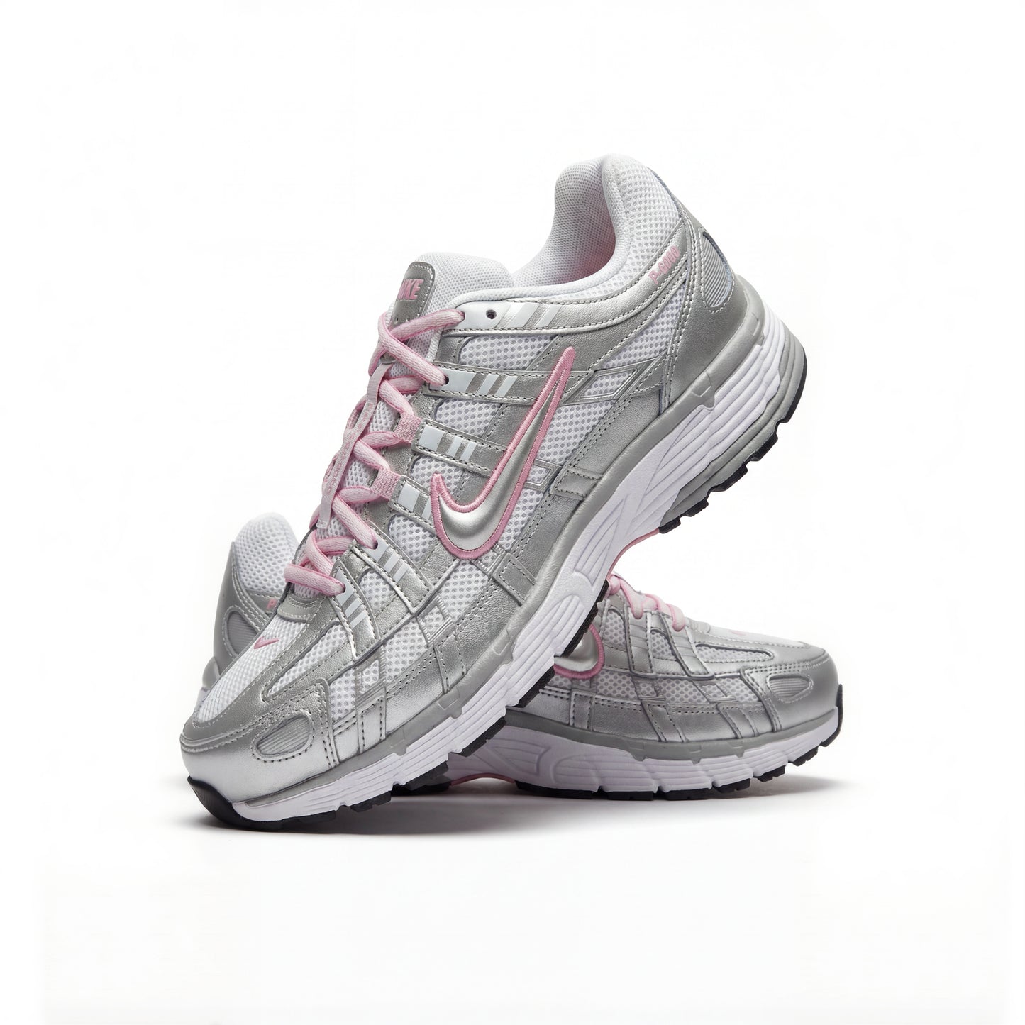 Nike P-6000 - White/Metallic Silver-Elemental Pink