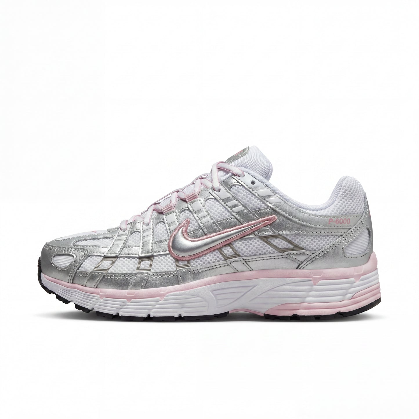 Nike P-6000 - White/Metallic Silver-Elemental Pink