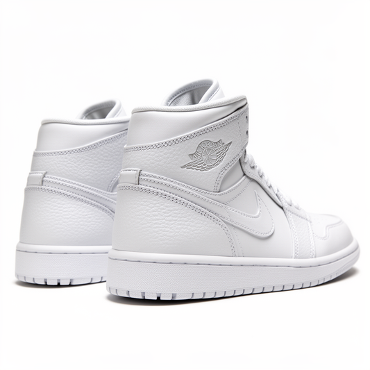 Air Jordan 1 Mid - Triple White