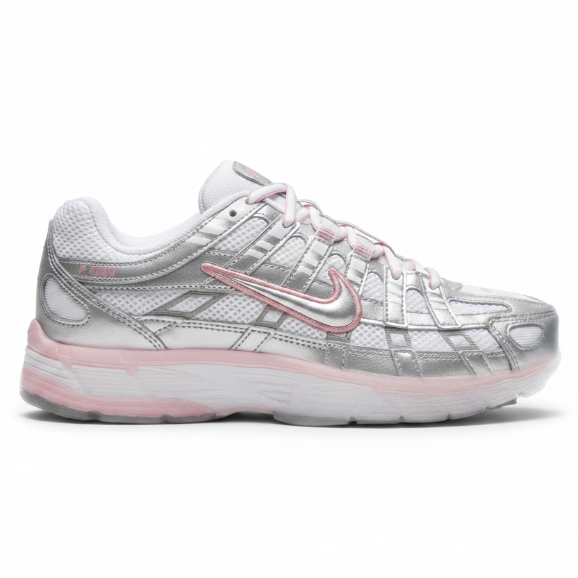 Nike P-6000 - White/Metallic Silver-Elemental Pink