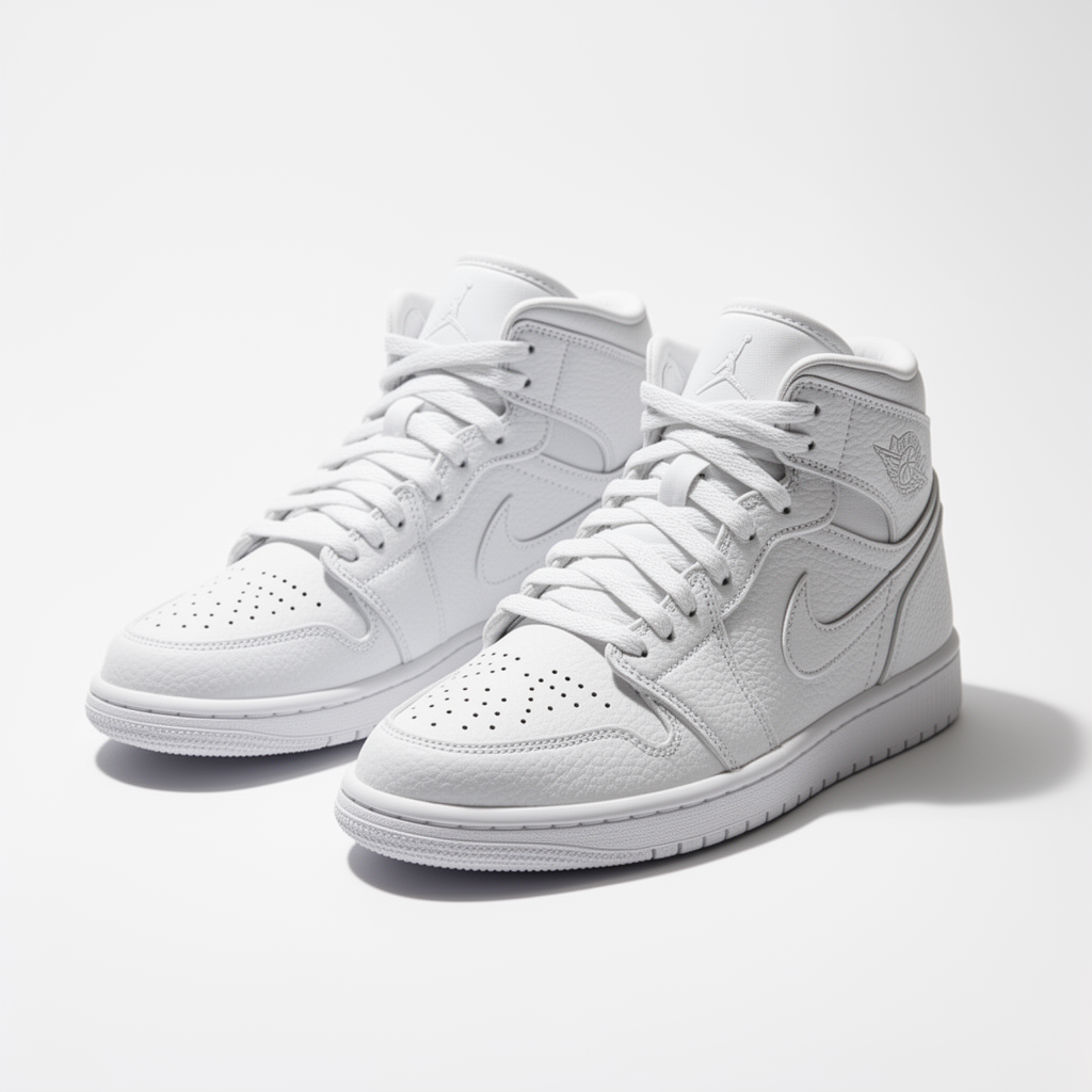 Air Jordan 1 Mid - Triple White