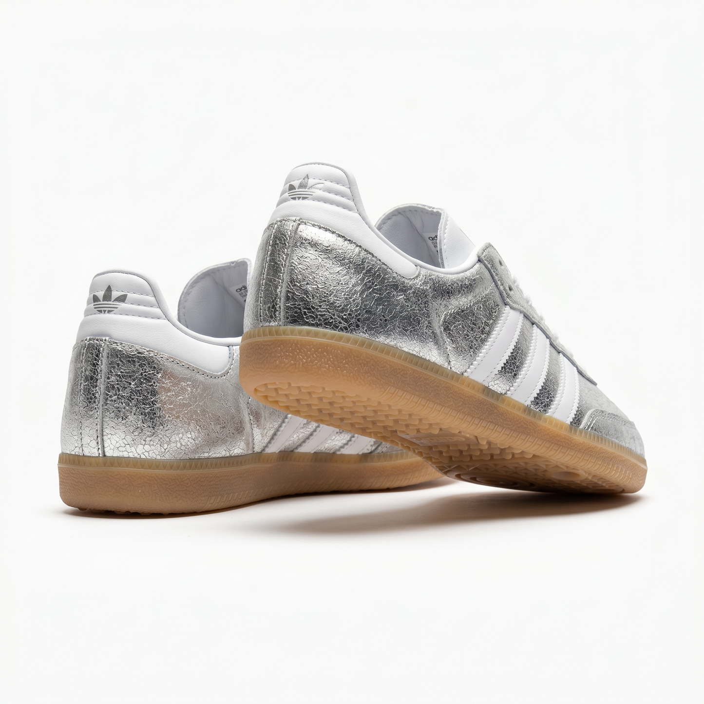 Adidas Samba OG  - Silver Metallic Cracked Leather
